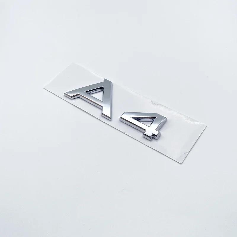 3D Krom Glanssvart ABS TDI TFSI Bil Bakemblem Klistremerke for Audi A1 A3 A4 A5 A6 A6L A7 A8 S3 S6 Q3 Q5 Q7 TT S RS