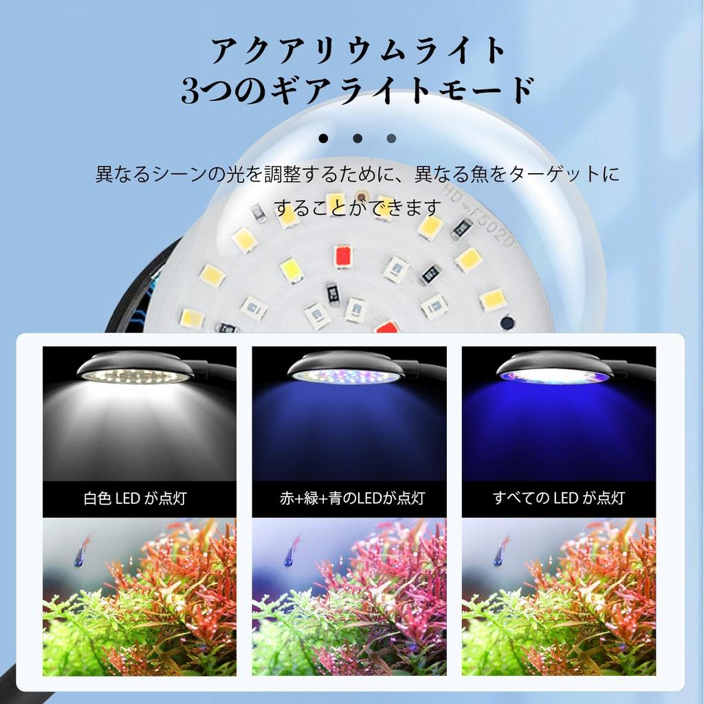 Aquarium Small USB Clip 7W 4 Colors 3 Modes 10 Levels 40 LED Beads for Growing Aquatic Raising Ornamental Light, Light, / / / Dimming, Aquarium,