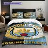 Manchester City Heritage Emblem Bedding (1 * Duvet Cover + 2 * Pillowcase, Without Core) 2DFlat Christmas Birthday Gift Bedding Set