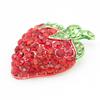 Alloy Crystal Fruit Strawberry Pendants Rhinestone Red Strawberry Charm Pendant for Women's Necklace/Keychain Cute for Gifts