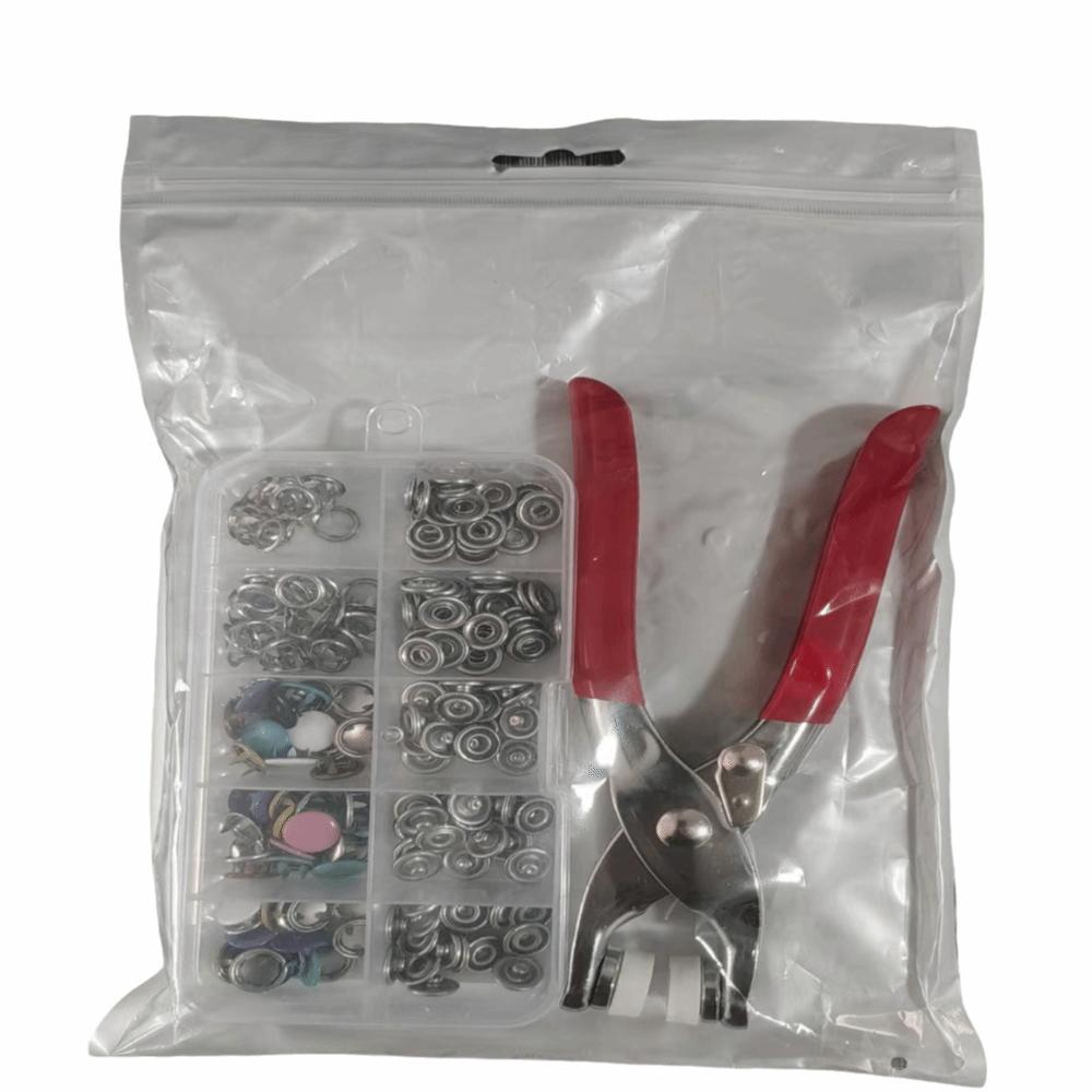 50/100Sets DIY Craft Five Claw Buckle Clamp Set 9.5mm Snaps Buttons Colorful Snap Fastener Kit Hand-pressed Invisible
