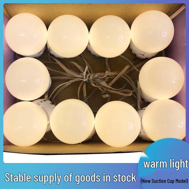 Hollywood-Style Tri-Color USB Makeup Mirror Lights - 10 LED Bulbs