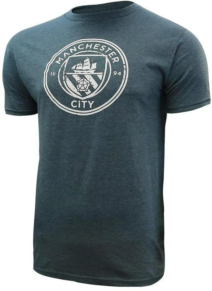 Icon Sports Men Manchester City Officially Licensed Soccer T-Shirt Cotton L