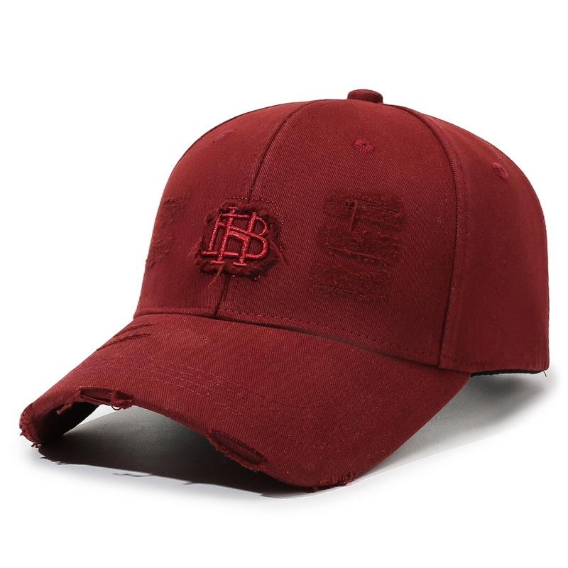 Hole Cotton Hat Embroidered Baseball Cap Unisex Outdoor Sun Hat