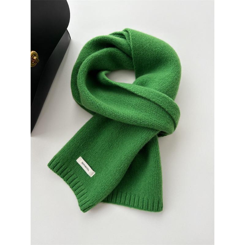 Exquisite Cashmere Scarf New Solid Color Versatile Winter Warm Knitted Scarf for Men and Women