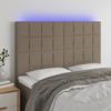 VidaXL Tête de Lit à LED Meuble de Chambre à Coucher Accessoire de Lit Double Tête de Cadre de Lit Intérieur Taupe 3122426