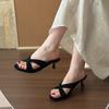 Fashion Sexy Women High Heels Slippers Open Toe Sandals Woman Shoes 2025 Summer Designer Party Dress Shoes Fashion Flip Flops De Mujer