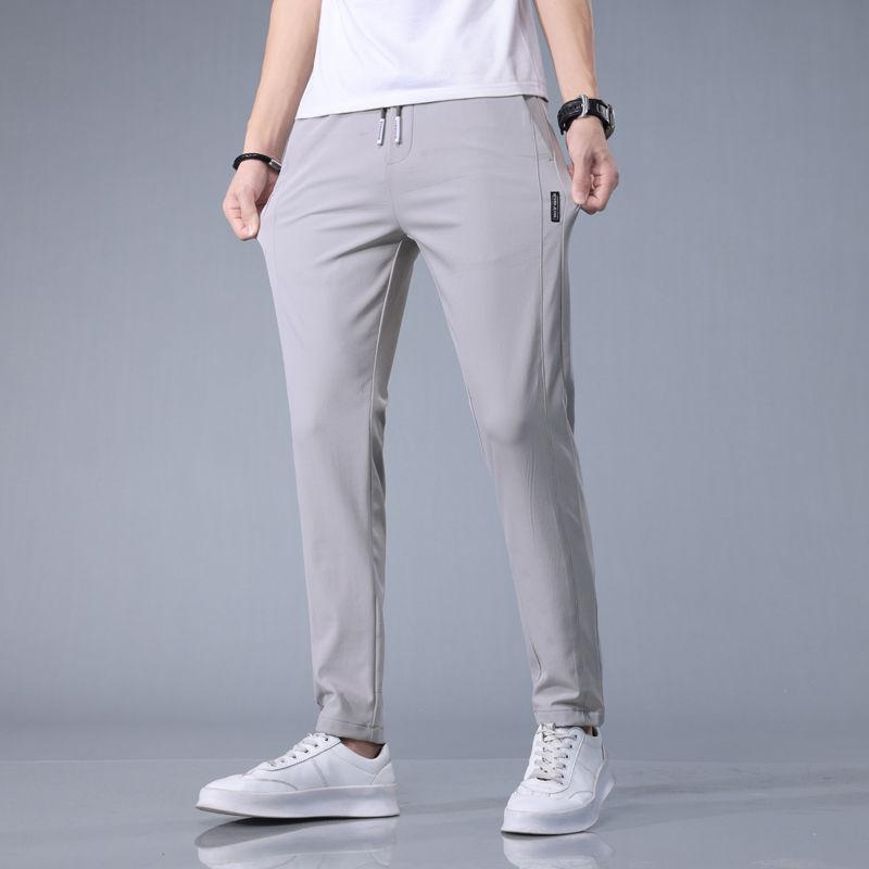 Men's Lightweight Quick-Dry Ice Silk Breathable Stretch Casual Pants