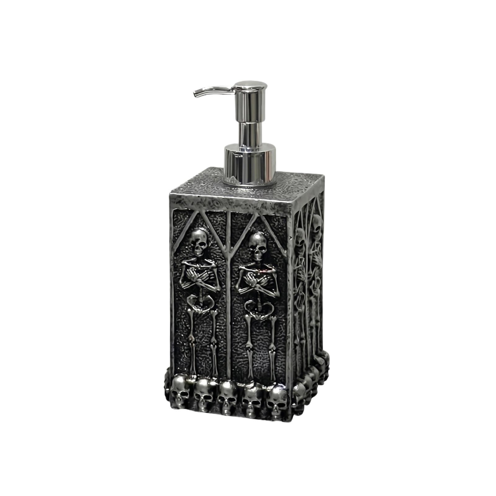 

Decorative Liquid Soap Dispenser Bottle with Skeleton Design Press Pump Top Refillable Container for Bathroom or Kitchen Countertop Use one size