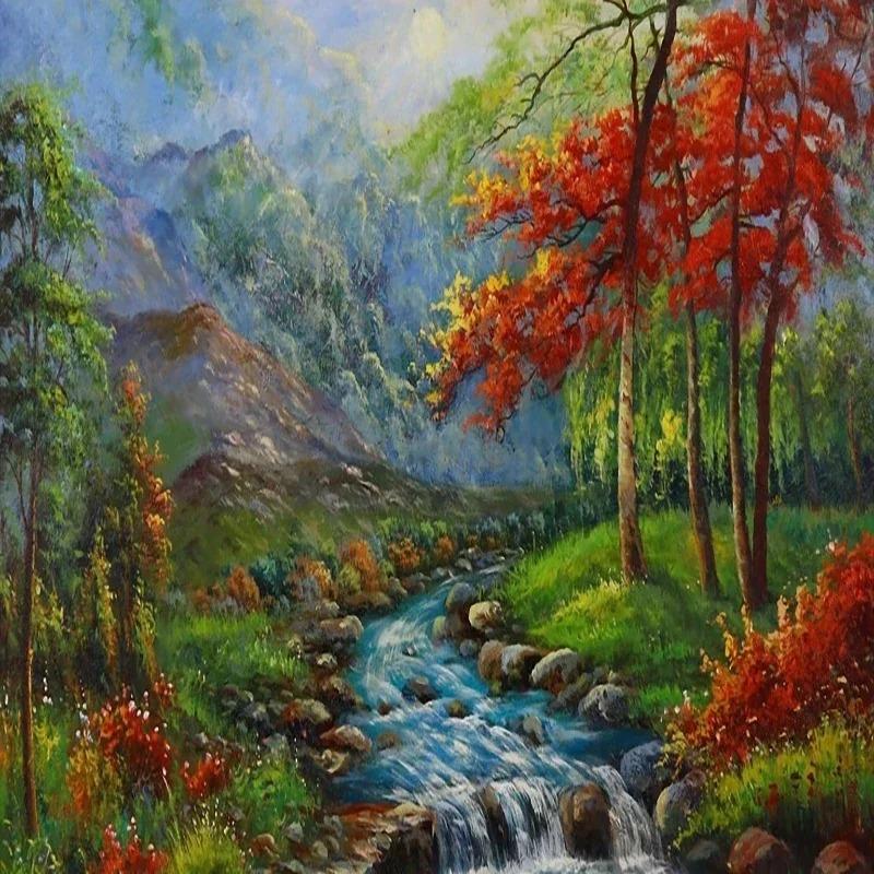 Europejski styl krajobrazu wodnego lasu fototapeta ścienna do sypialni salonu sofa tło wystrój tapeta 3d