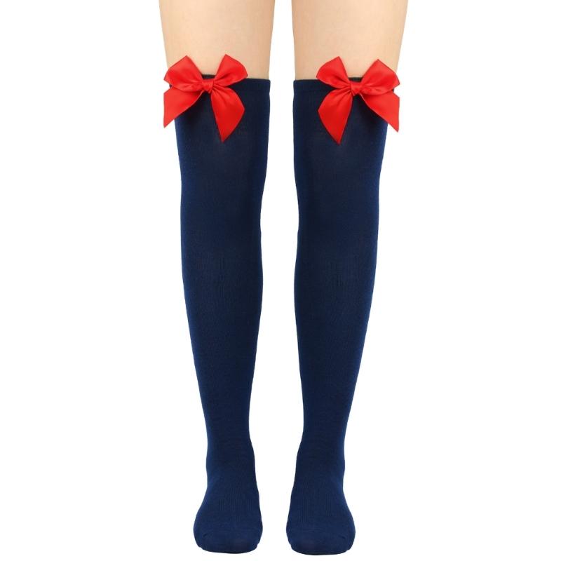Cute Bow Boot Sock Leg Warmer High Sock for Daily Wear Cosplay Thigh High Sock Over the Knee High Boot Stocking Leg Warm
