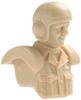Brick Works Maschinen Krieger Strahl Army Male Pilot Bust B Scale Resin Cast Assembly Kit 1/20
