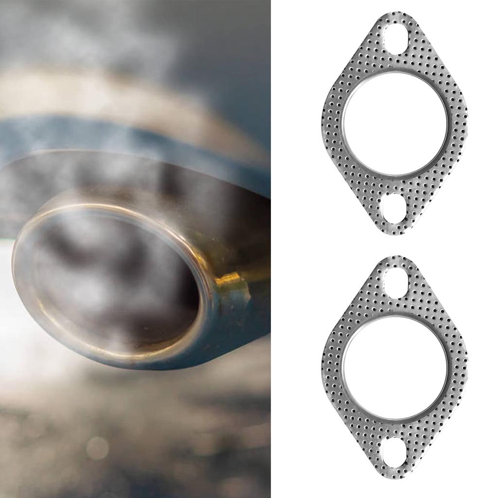 ZHEJIA Muffler Exhaust Gasket [2 Pieces] Turbo Gasket Metal Ring
