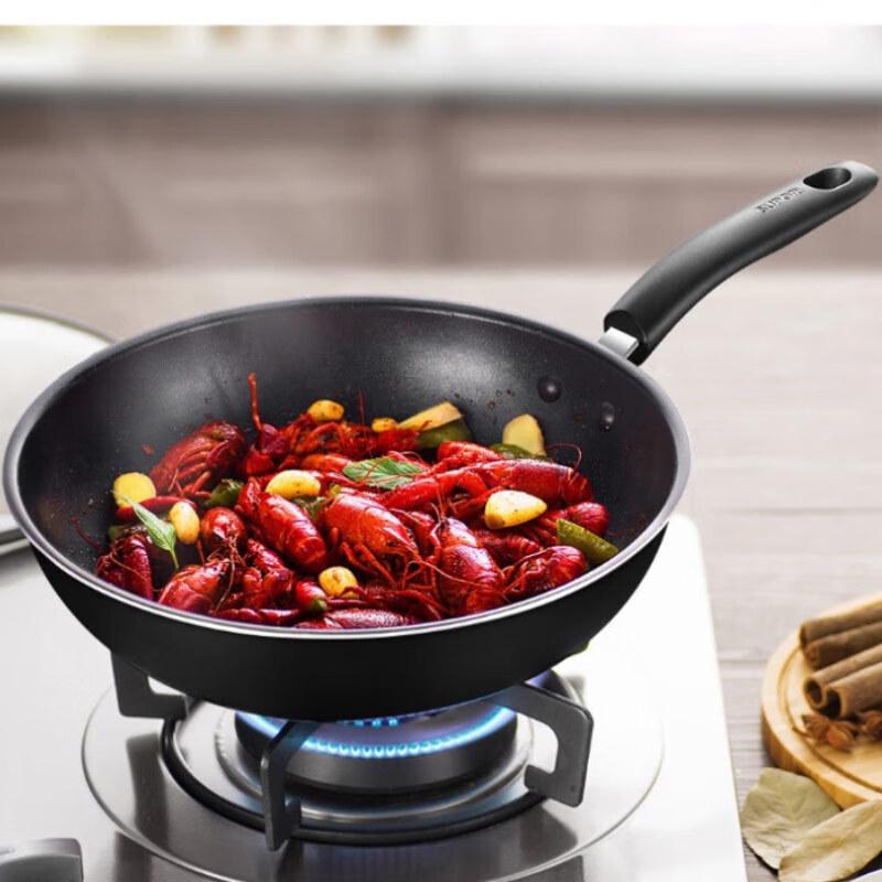 SUPOR Colorful Non-Stick Wok, Frying Pan & Soup Pot 3-Piece Set