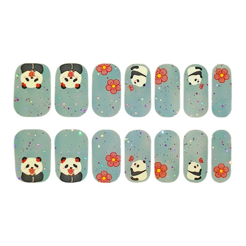 CS Panda nepečlivý gelový lak na nehty film je plně potažený malou červenou knihou v čínském stylu samolepicí film na nehty samolepka na nehty