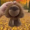 Genuine Raccoon & Rex Rabbit Fur Little Lion Bag Charm - Cute Plush Doll Women's Trendy Accessory