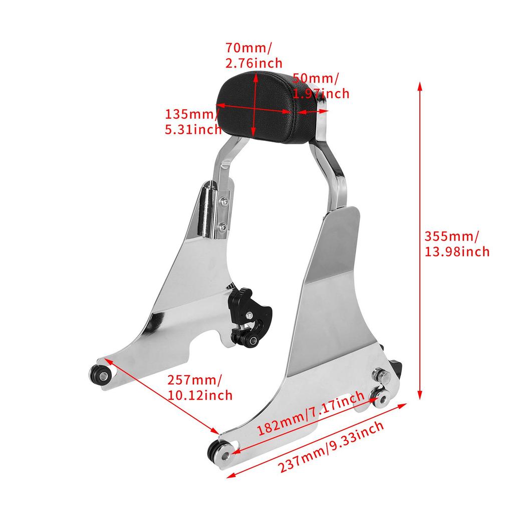 Compatible Harley XL883/X48/1200 Ironhead Mini Passenger Backrest Cushion