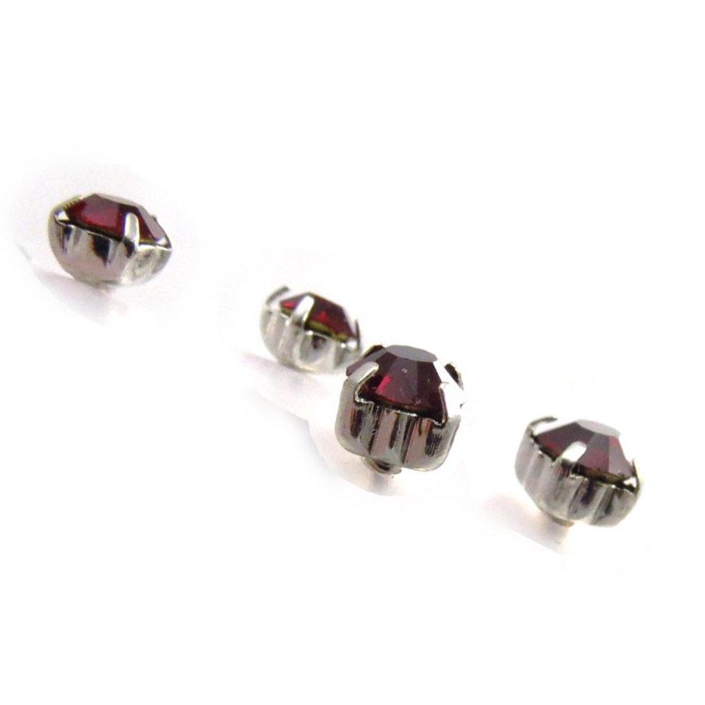 Les Trésors De Lily [J6209] - 3 Pairs of Red 'Crystal' Earrings
