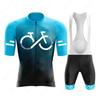 Cycling Jersey Set Summer Ropa Ciclismo Mens Bicycle Cycling Clothing Gradient Color Mountain Bike Jersey Sportswear Suit