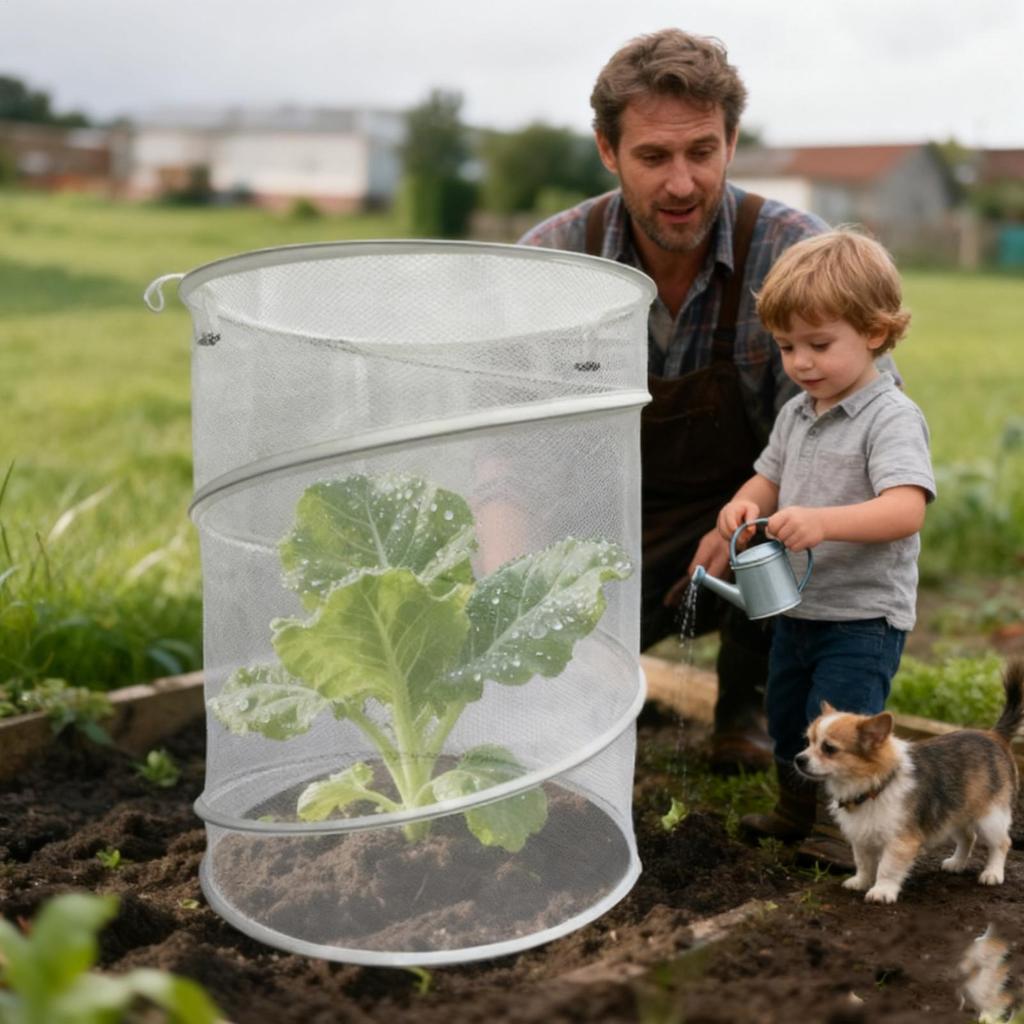 Garden Cloches For Plants With Stakes Round Breathable Reusable Mesh Home Accessories Garden Plant Net For Winter Freezing Frost
