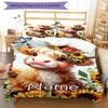 3pcs Custom Name Cow Bedding Set Duvet Cover Closure Includes 1 Duvet Cover & 2 Pillowcases, Soft and Comfortable for All Seasons.