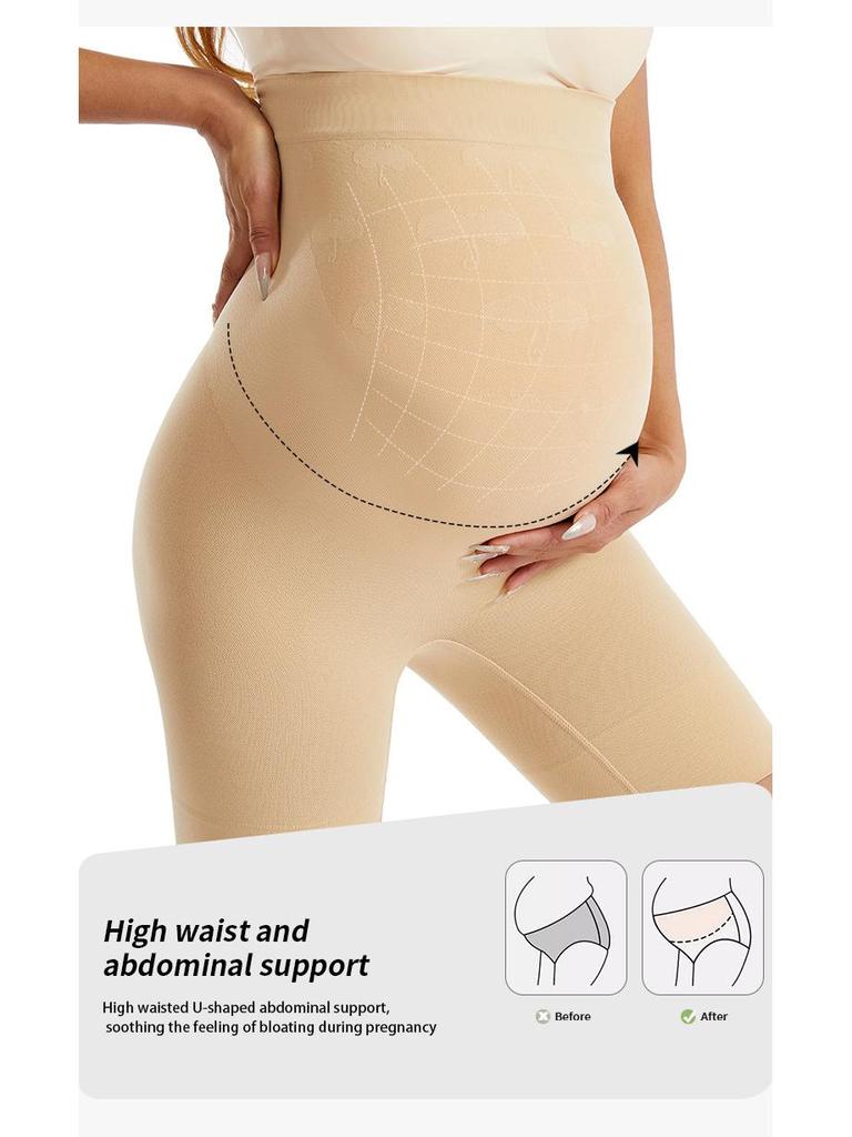 Plus Size Maternity Belly Support High-Waisted Leggings - Non-Binding, Pregnancy-Safe, Body Shaping Pants for Women