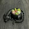 3D Printed Dragon Plant Pot Waterproof Handmade Plastic Flower Container for Cactus Balcony Desktop Decor
