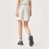 Li-Ning Sports Trend Series Solid Color Mid-Rise Breathable Versatile Straight-Leg Casual Shorts Women Shorts Off-White AKSV178-5
