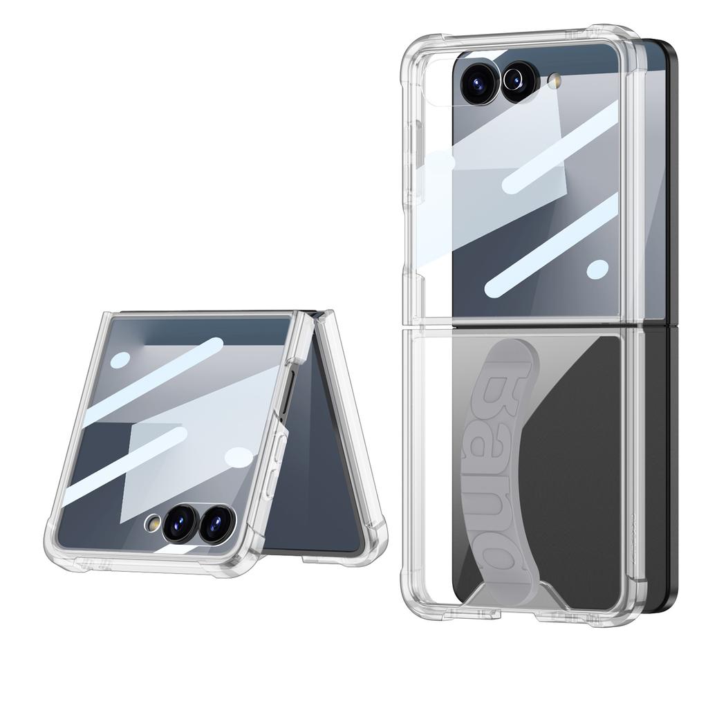 Samsung ZFlip7 Handyhülle Faltbarer Bildschirm Galvanisiertes Phantom Voll Inklusive Silikon Armband Hülle Folie Schutzhülle Hartschale
