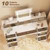 Multi Storage Elegant Dressing Table With Led Mirror White