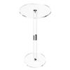 Acrylic Drink Table, Clear End Table Round Top with Solid Post, Modern Acrylic Cake Table Stand, Transparent Side Desk for Coffee, Drink, Food, Snack,