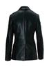 Formal Casual Handmade Genuine Lambskin Leather Black Women's Blazer Designer