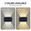 2/4/6 Led Solar Lights Outdoor Waterproof Atmosphere Up And Down Wall Lamp Solar Energy Lighting For Garden Yard Street Decor
