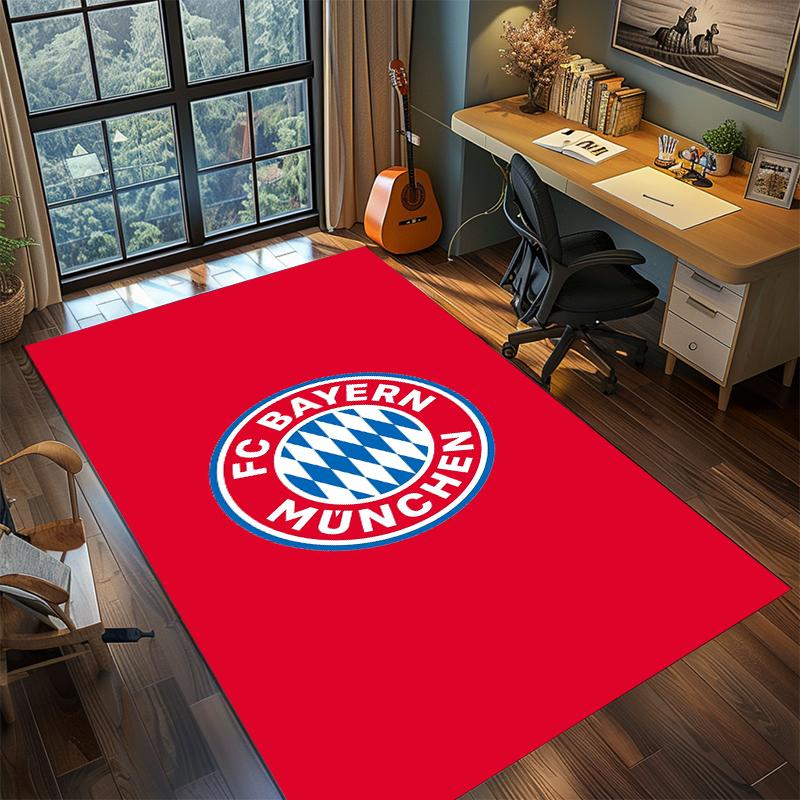 1Pc Football Team Cartoon Print Carpet High Quality Comfortable for All Seasons, Home Decor