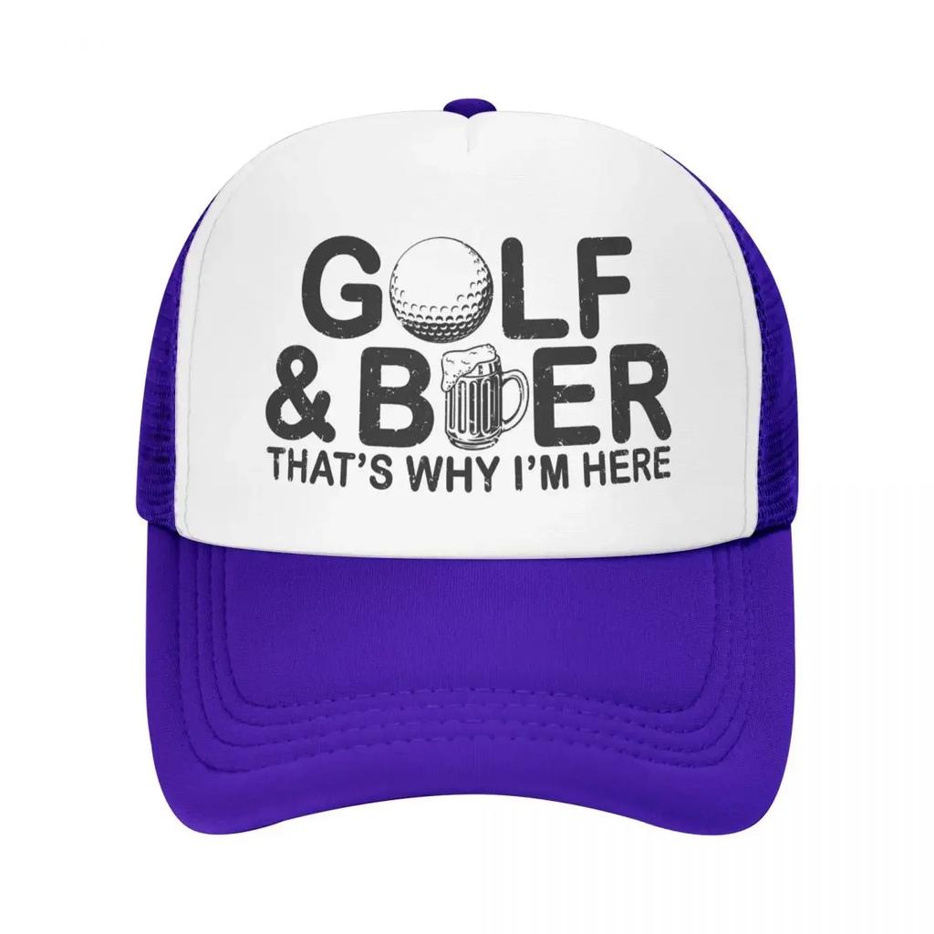 Custom Funny Golf And Beer Quotes Trucker Hat Women Unisex Adjustable Adult Baseball Cap Summer Dad Hat