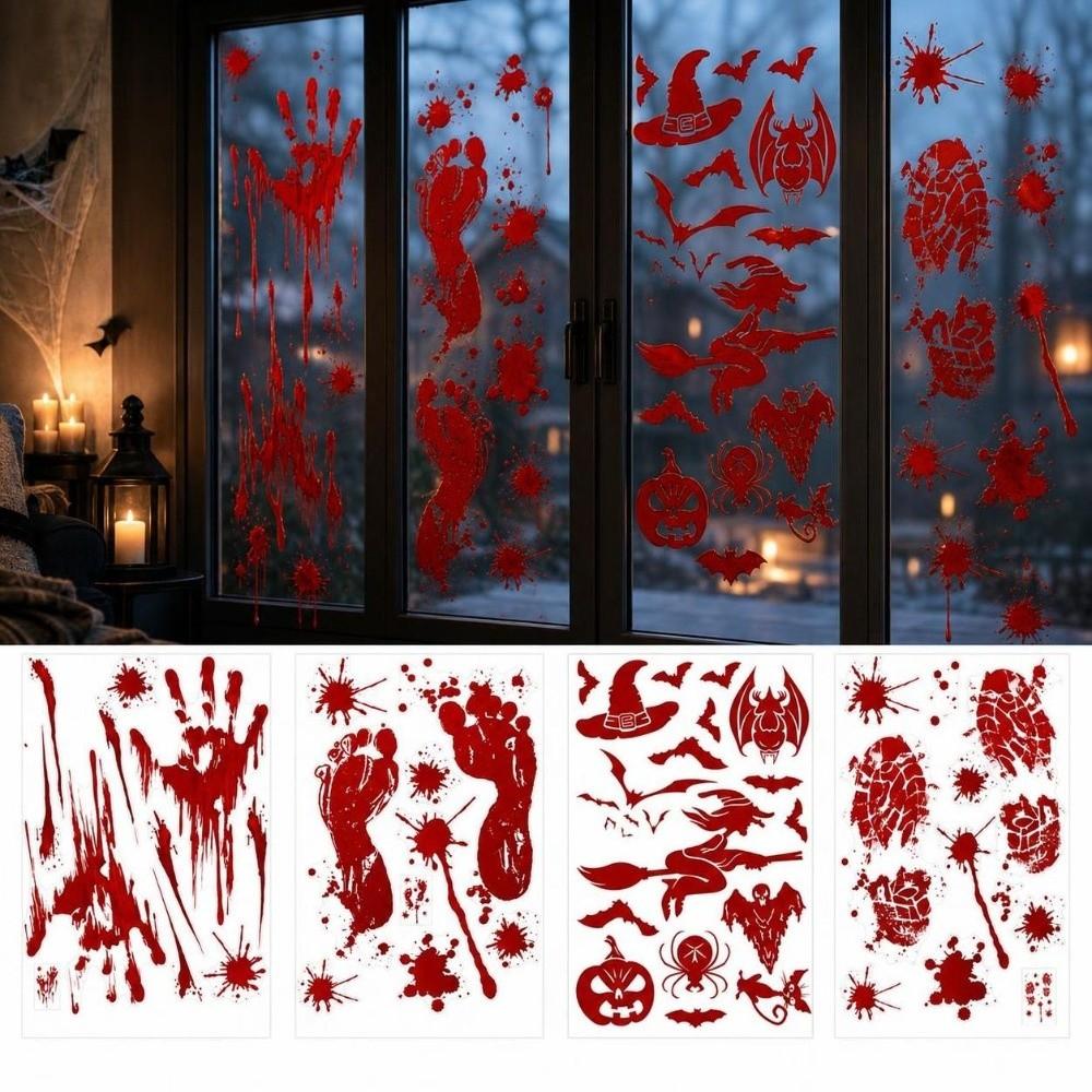 Self-Adhesive Halloween Window Decoration Sticker Horror Props Stickers Halloween