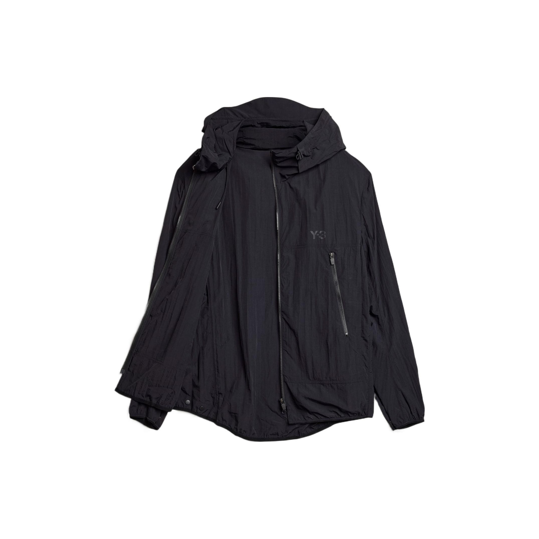 Y-3 SS22 Logo Printed Hooded Jacket Men jackets Black HG6097 XS