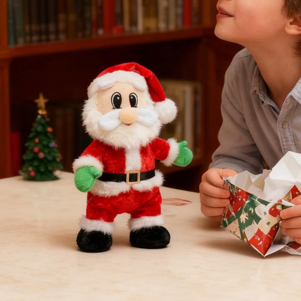 Battery Version, Swinging Christmas Doll,Battery Operated Santa,Christmas Gift For Kids,A Singing Doll