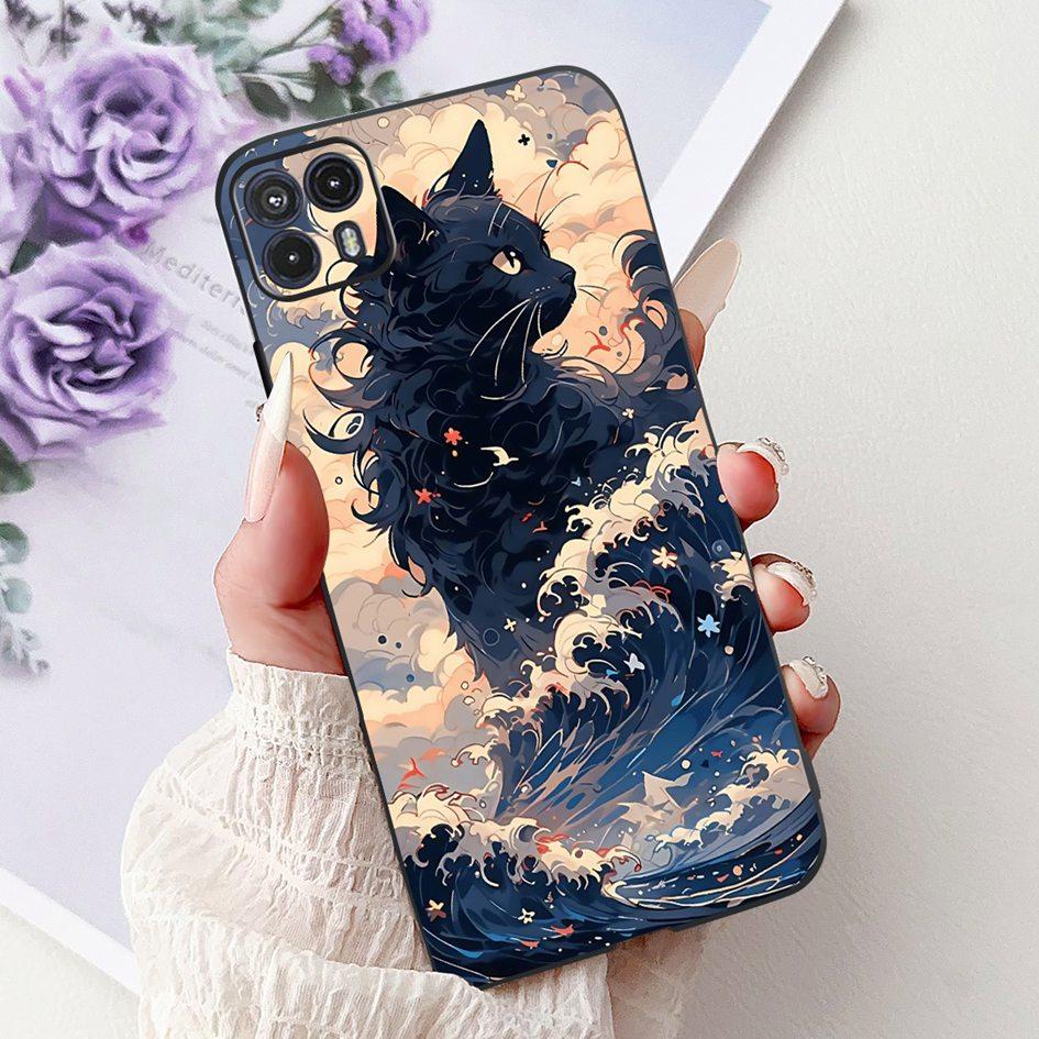 For Motorola Moto G50 Case XT2137-1 XT2137-2 Cover Cute Cat Flower Cartoon TPU Back Shell For Motorola Moto G50 5G XT2149-1 Capa