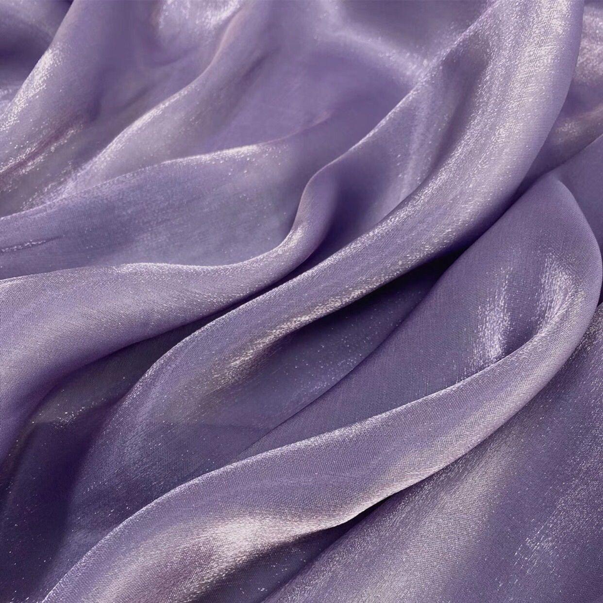 

Soft light-weight high-quality soft organza fabric suitable for wedding dresses formal gowns and designer clothing fabrics 1.5M&1M фіолетовий