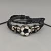 European & American Sports Style Beaded Football Friendship Bracelet - Y2K Commemorative Fan Accessory