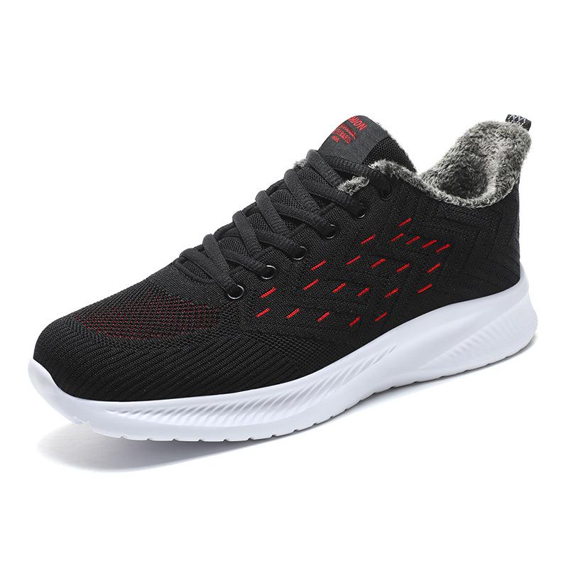 

Autumn and winter large size cotton shoes casual warm velvet sports shoes men s leisure travel running men s shoes 46
