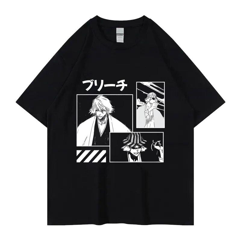 Shinigami cosigned 100 cotton Tshirt Kurozaki Ichigo Blue Dye Court thirteen Captain BLEACH shortsleeved men