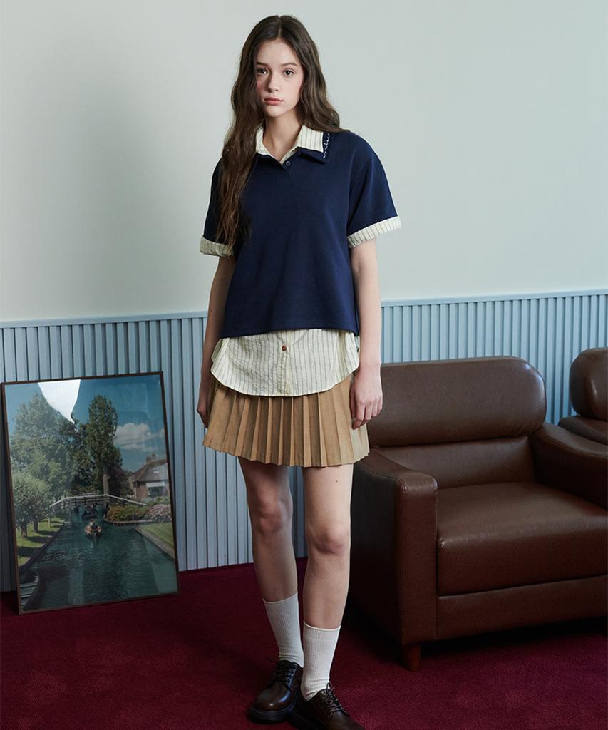 Eoboneoseu Logo Pique Polo Shirt [Navy]