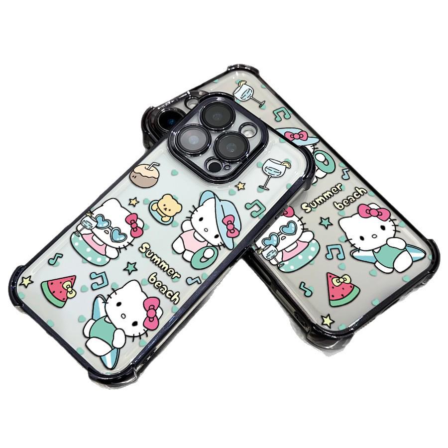 Sanrio TK Full Coverage Electroplated Black Case for Apple 14PM