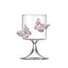 Premium Butterfly Design Glass Water Cup