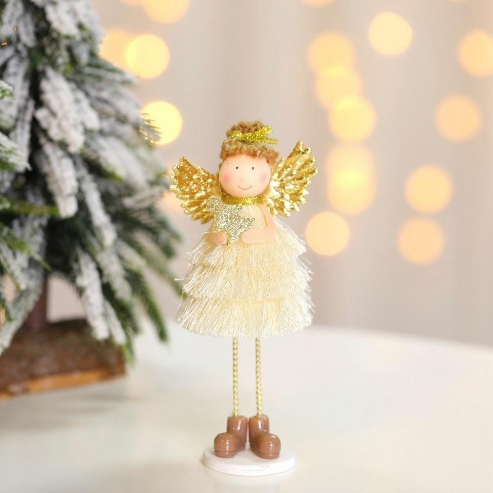 New Christmas Decor Angel Girl Figurine 15cm Cute Fairy Elf Figurine Desktop Ornament Creative Angel Thoughtful Gift