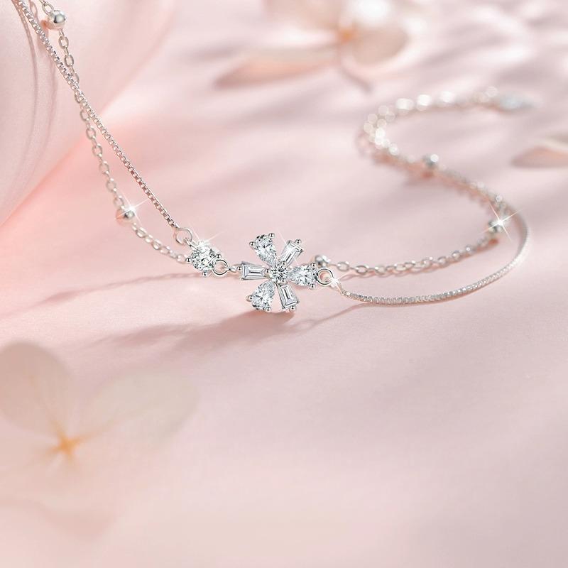 Sakura Bracelet Women's Niche Design High-end New Double-layer Bracelet Girls Gift