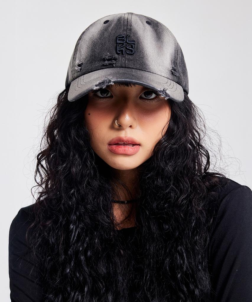 Beullaegsaenjeu Color Brush Wash Denim Ball Cap Black