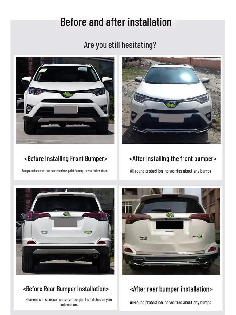 Stoßstangenschutz vorne und hinten für RAV4 (Modelle 2013-2019)